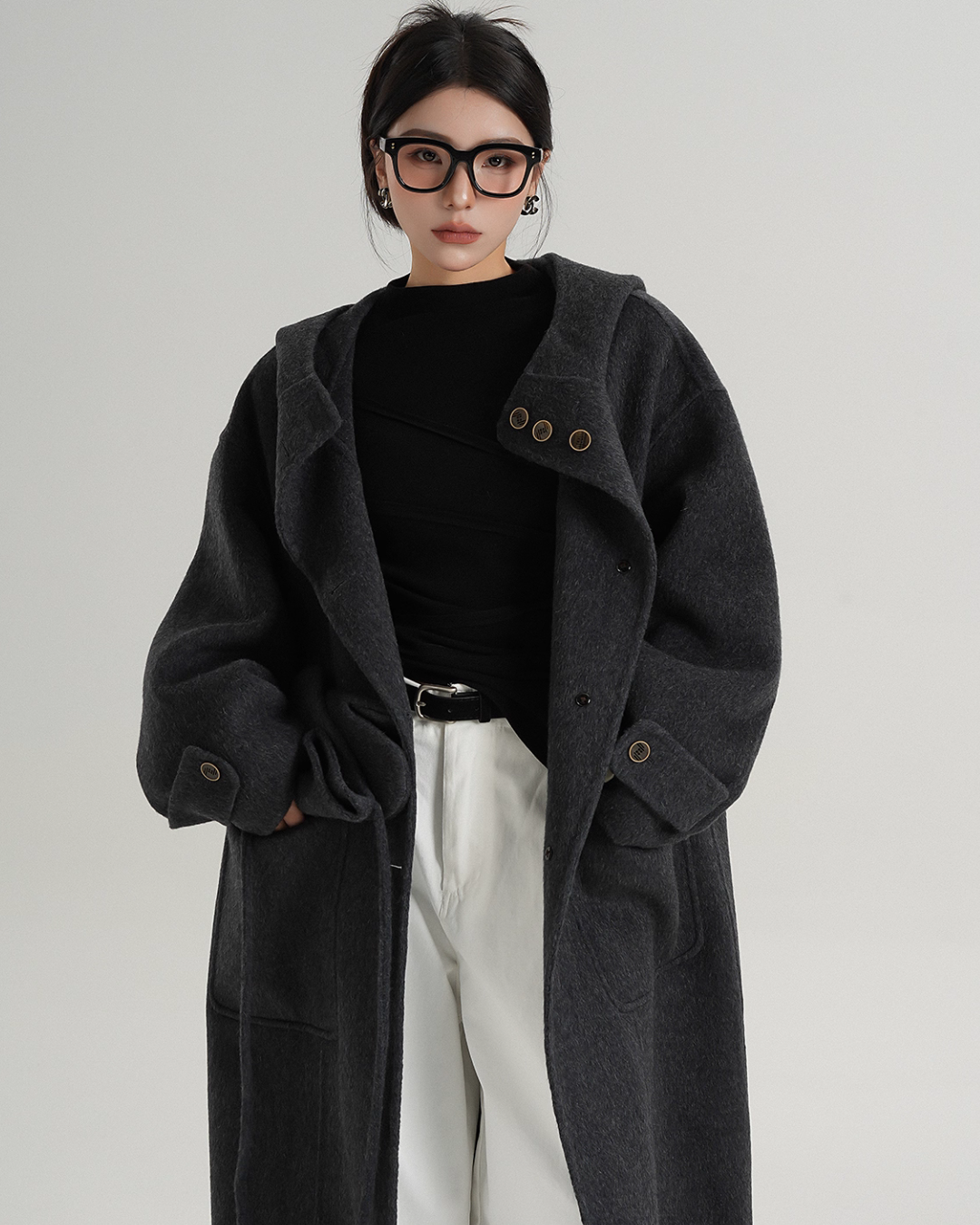 Hooded Gloves Long Coat Hooded Gloves Long Coat