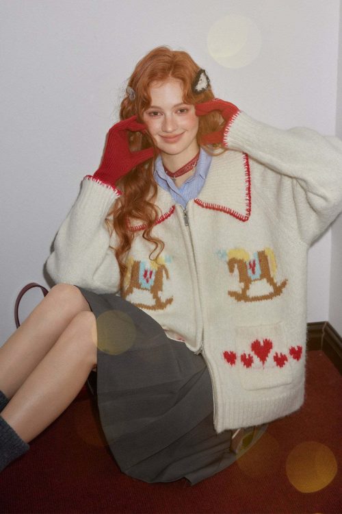 Horse Wool Knit Jacket