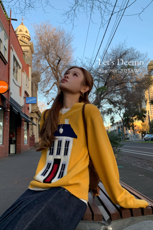 House Motif Knit Top