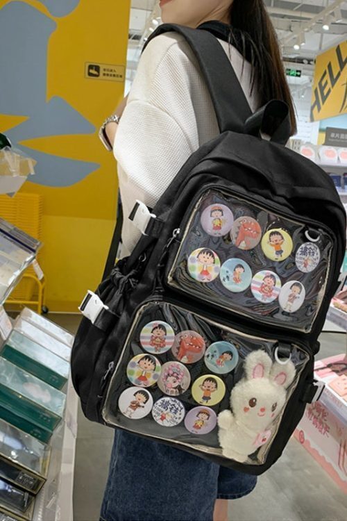 Ita Backpack with Clear Window and Included Insert for Pin Display