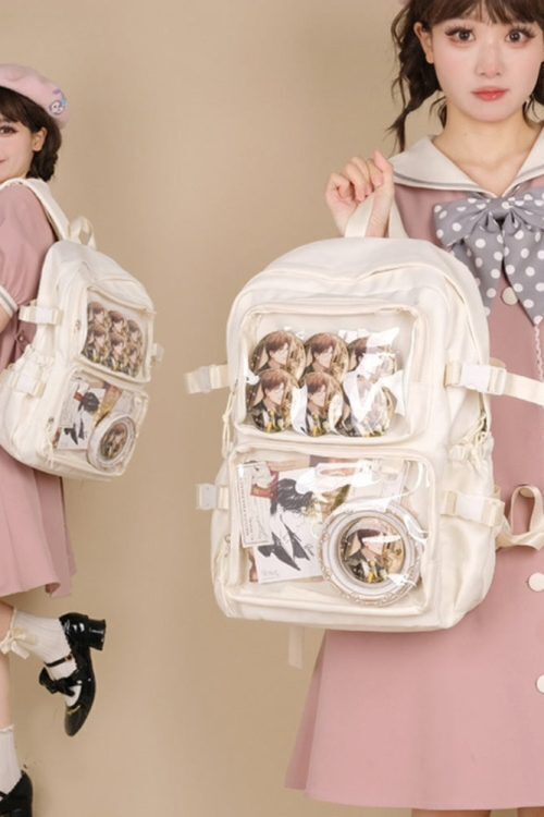 Ita Backpack with Clear Window and Included Insert for Pin Display