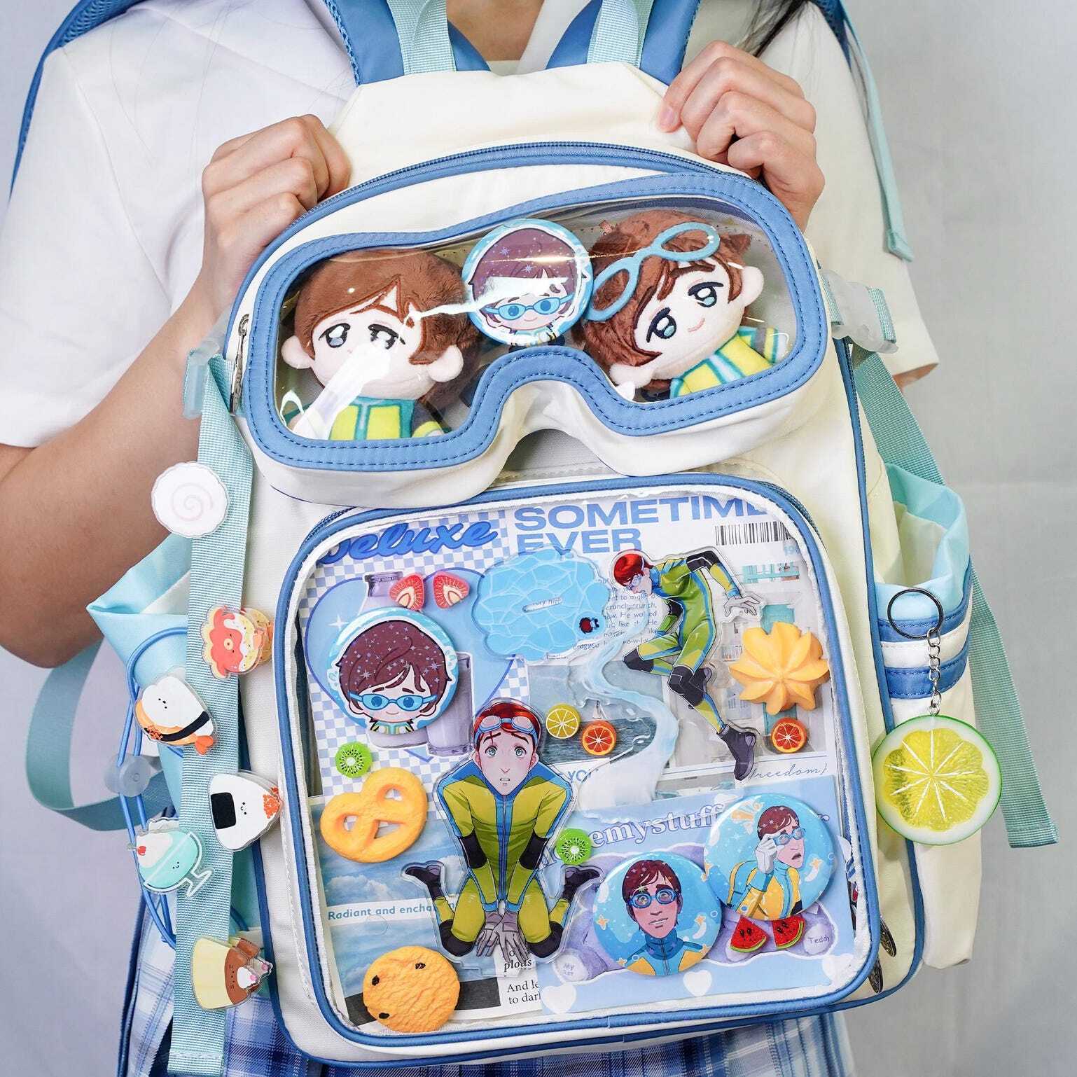 Ita Backpack with Clear Window for Plushies and Pins Ita Backpack with Clear Window for Plushies and Pins