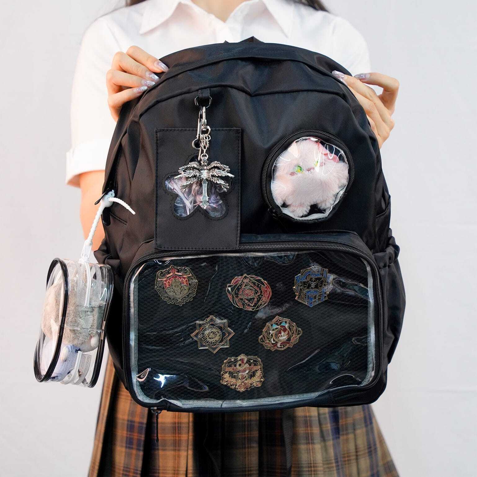 Ita Backpack with Clear Window for Plushies and Pins Ita Backpack with Clear Window for Plushies and Pins