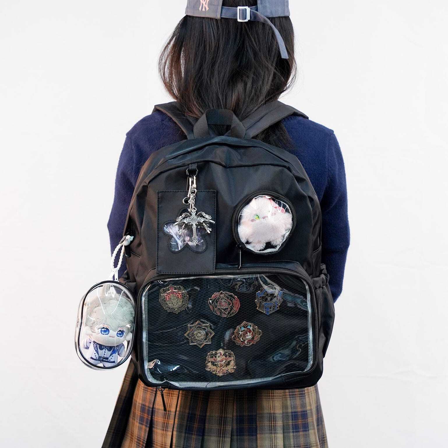 Ita Backpack with Clear Window for Plushies and Pins Ita Backpack with Clear Window for Plushies and Pins