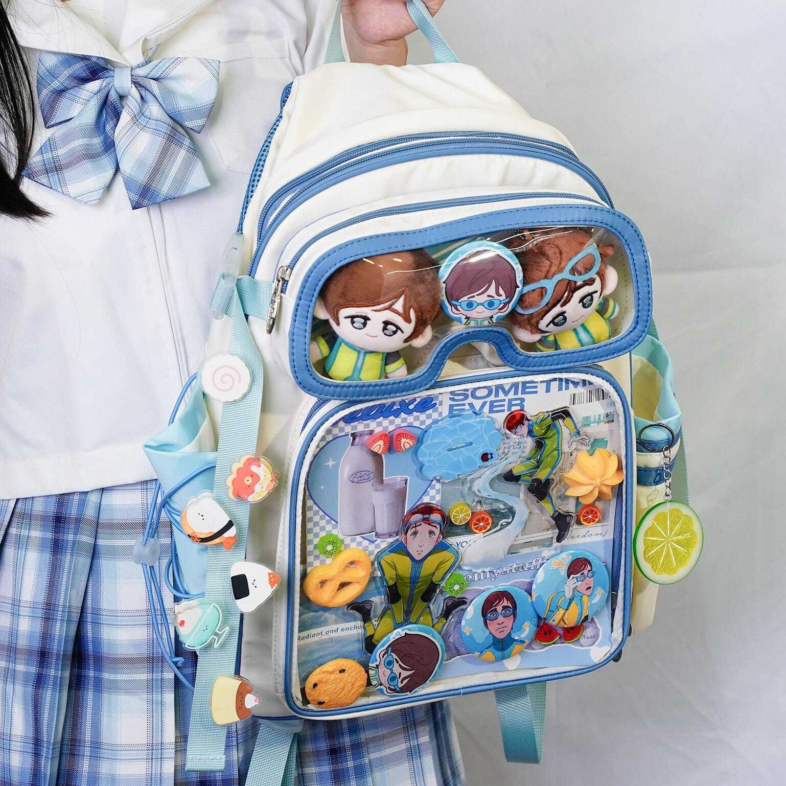 Ita Backpack with Clear Window for Plushies and Pins Ita Backpack with Clear Window for Plushies and Pins