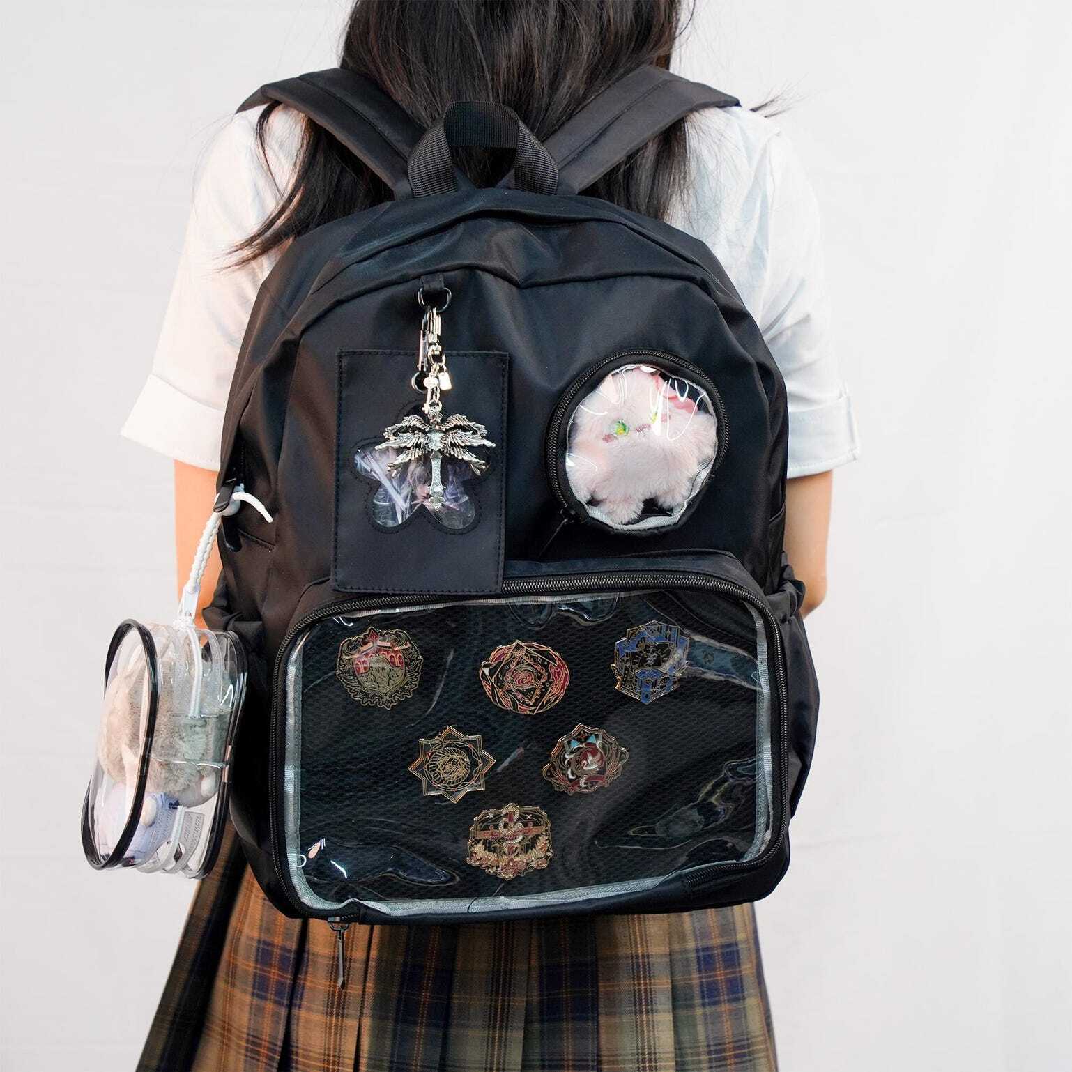 Ita Backpack with Clear Window for Plushies and Pins Ita Backpack with Clear Window for Plushies and Pins
