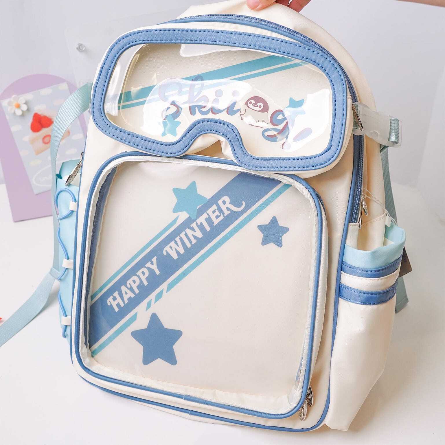 Ita Backpack with Clear Window for Plushies and Pins Ita Backpack with Clear Window for Plushies and Pins