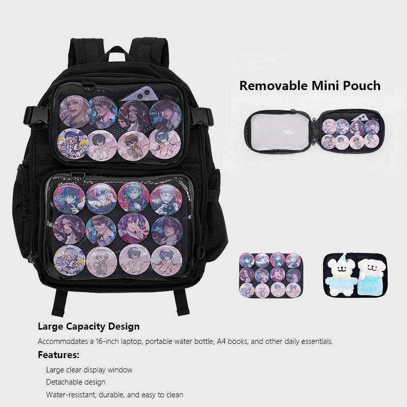 Ita Backpack with Included Insert for Pin Display Ita Backpack with Included Insert for Pin Display