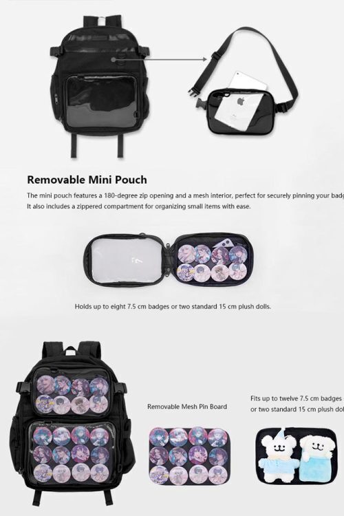 Ita Backpack with Included Insert for Pin Display