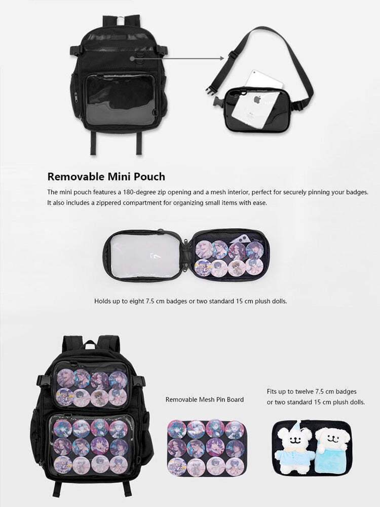 Ita Backpack with Included Insert for Pin Display Ita Backpack with Included Insert for Pin Display
