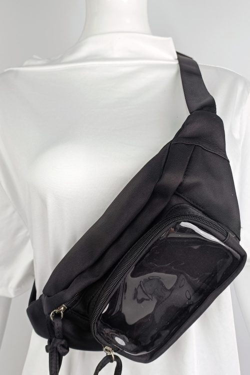 Ita Crossbody Bag with Clear Window and Included Insert for Pin Display
