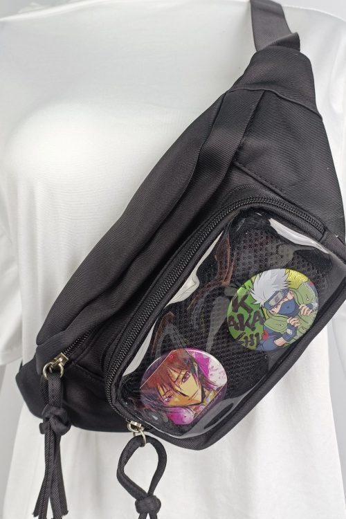 Ita Crossbody Bag with Clear Window and Included Insert for Pin Display