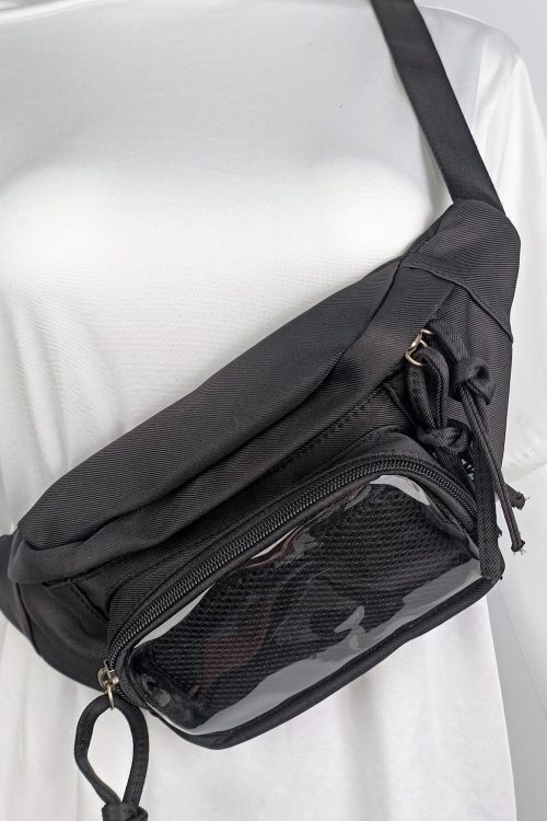 Ita Crossbody Bag with Clear Window and Included Insert for Pin Display