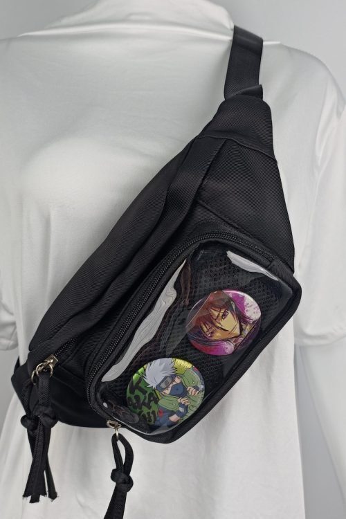 Ita Crossbody Bag with Clear Window and Included Insert for Pin Display