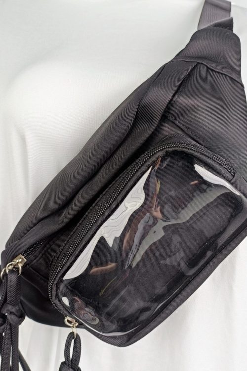 Ita Crossbody Bag with Clear Window and Included Insert for Pin Display