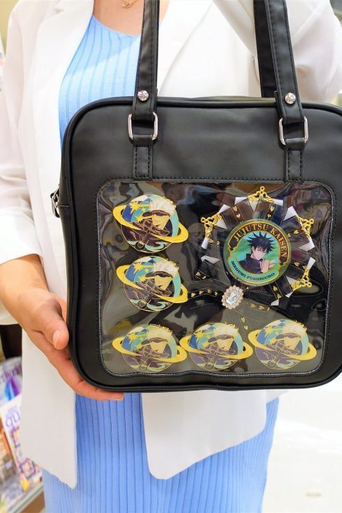 Ita Crossbody Bag with Clear Window for Pin Display