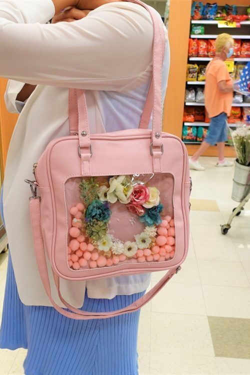 Ita Crossbody Bag with Clear Window for Pin Display