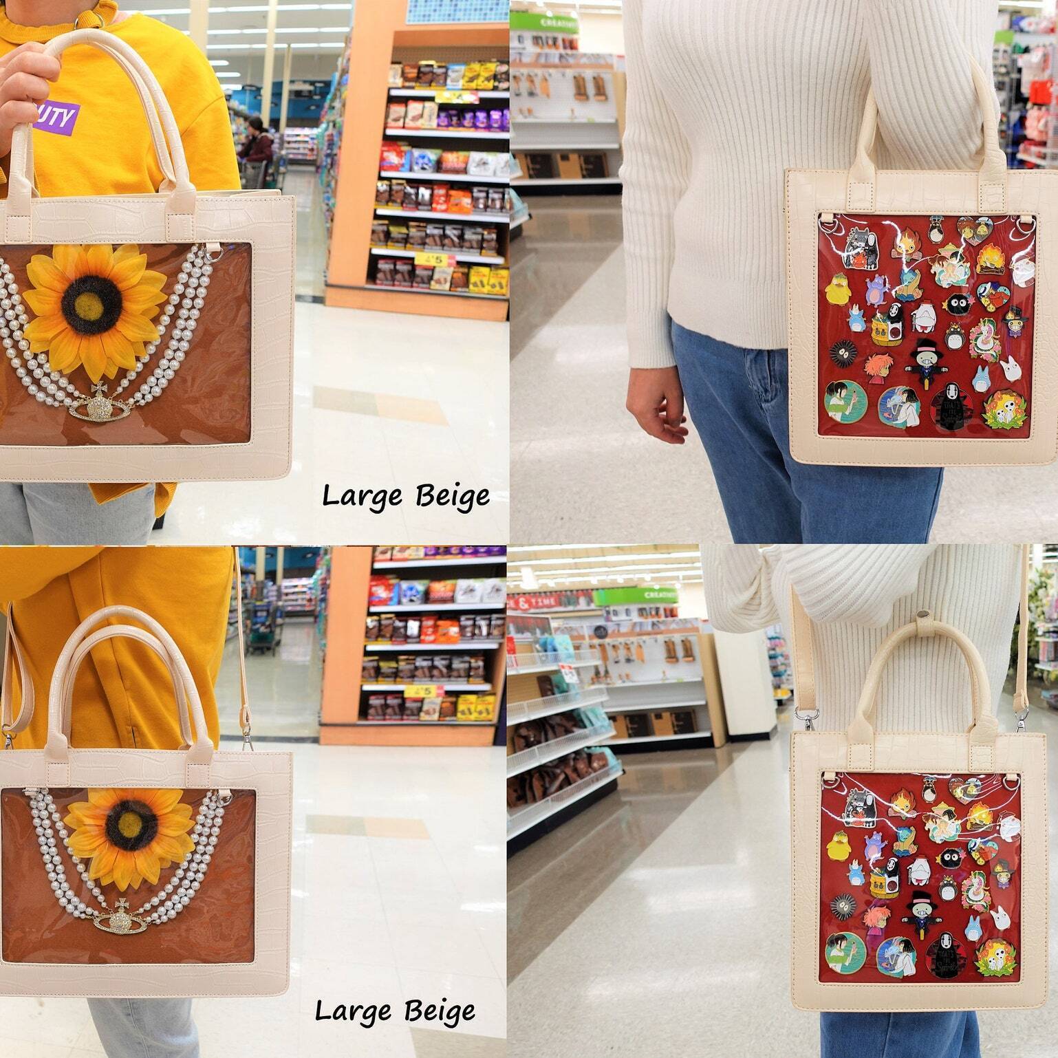 Ita Crossbody Bag with Clear Window for Pin Display Ita Crossbody Bag with Clear Window for Pin Display