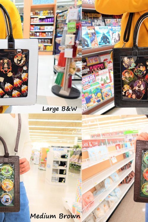 Ita Crossbody Bag with Clear Window for Pin Display