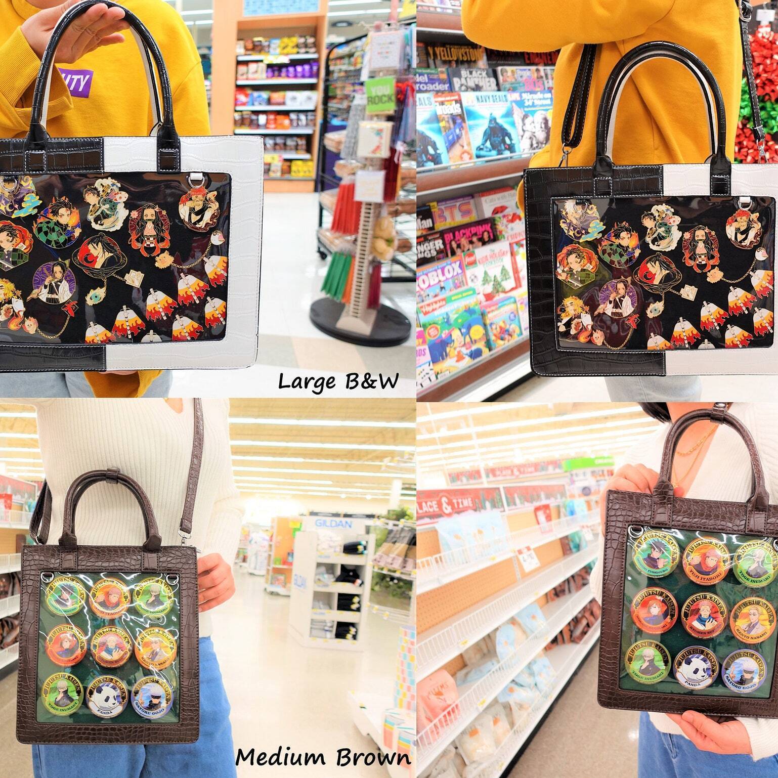 Ita Crossbody Bag with Clear Window for Pin Display Ita Crossbody Bag with Clear Window for Pin Display