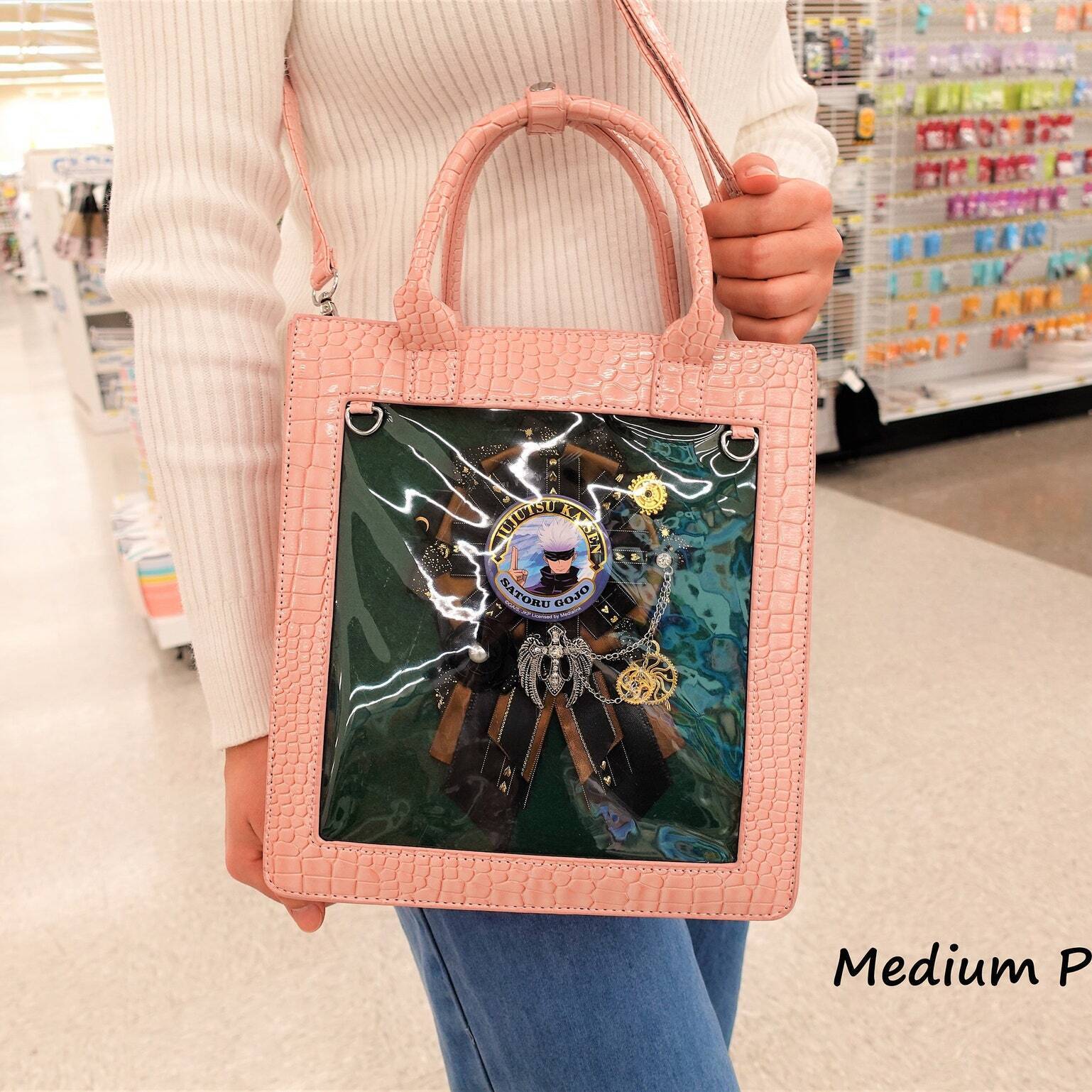 Ita Crossbody Bag with Clear Window for Pin Display Ita Crossbody Bag with Clear Window for Pin Display