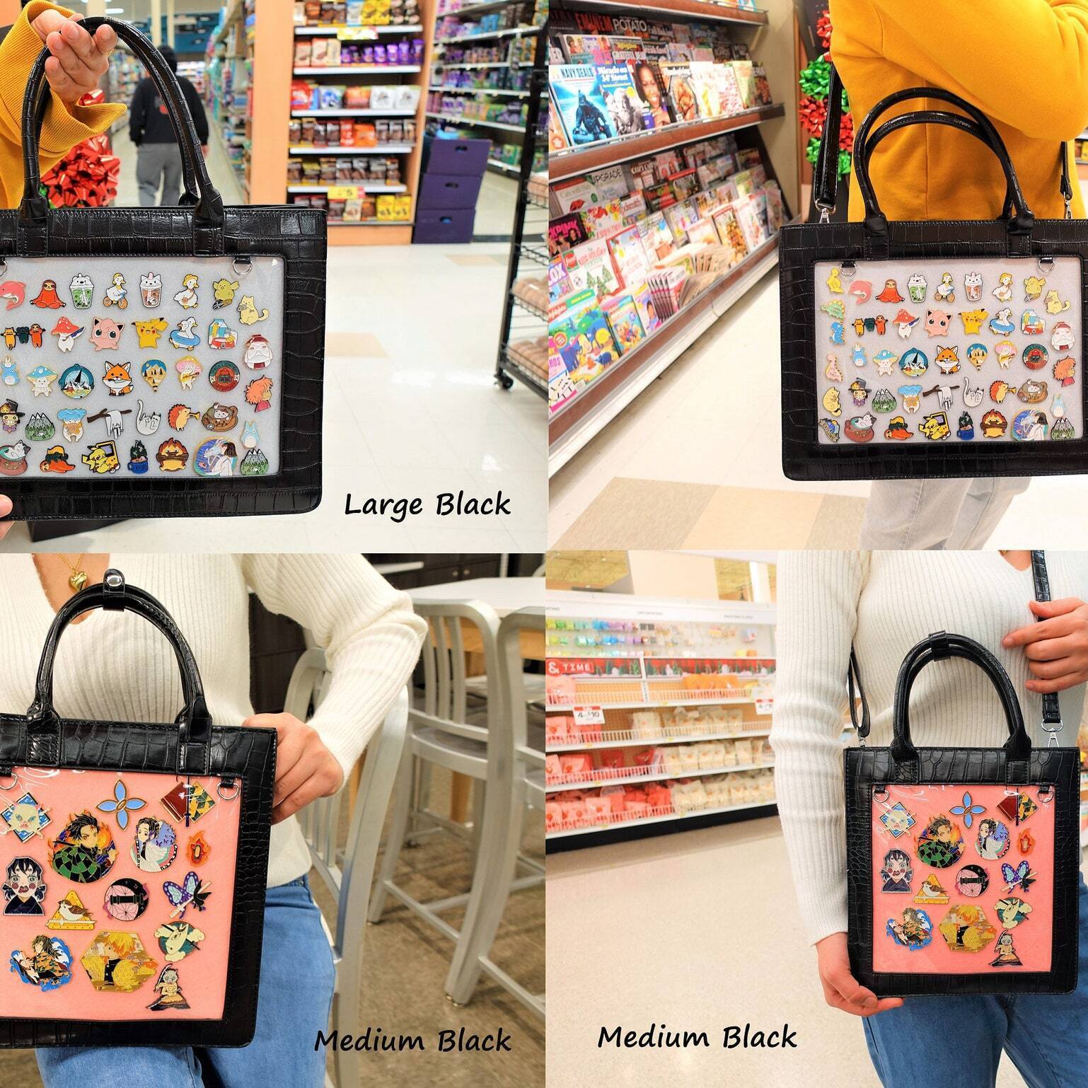 Ita Crossbody Bag with Clear Window for Pin Display Ita Crossbody Bag with Clear Window for Pin Display