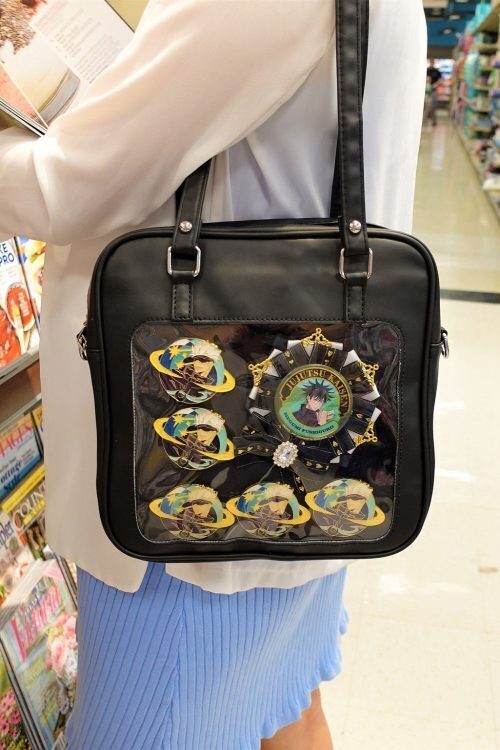 Ita Crossbody Bag with Clear Window for Pin Display
