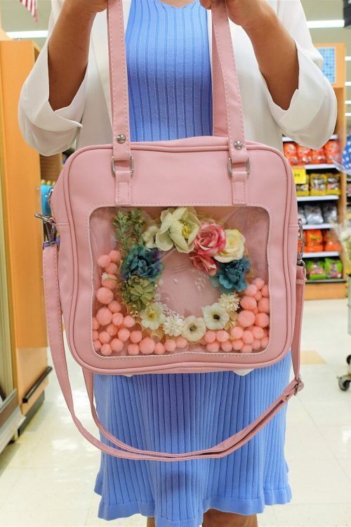 Ita Crossbody Bag with Clear Window for Pin Display