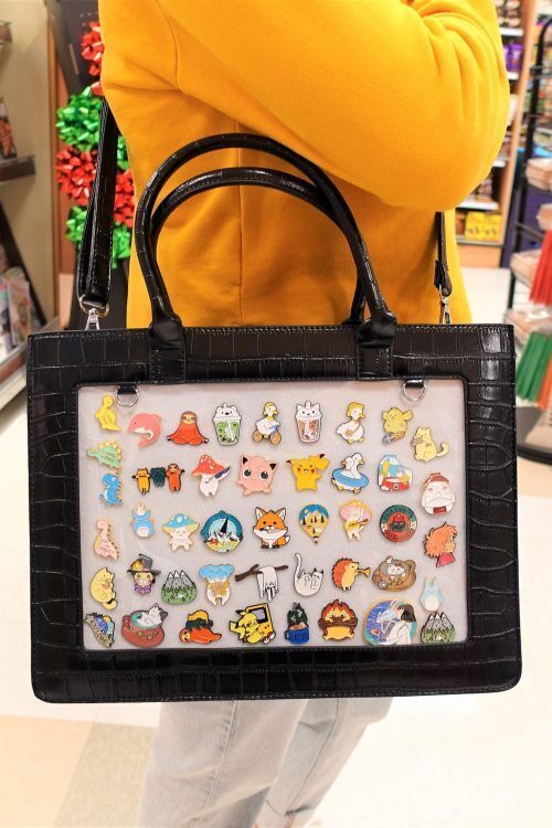 Ita Crossbody Bag with Clear Window for Pin Display