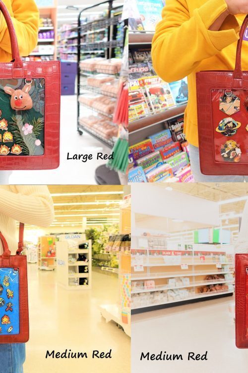 Ita Crossbody Bag with Clear Window for Pin Display