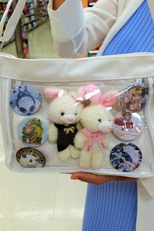 Ita Crossbody Bag with Clear Window for Pin Display