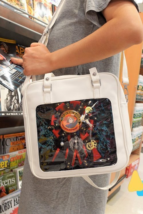 Ita Crossbody Bag with Clear Window for Pin Display