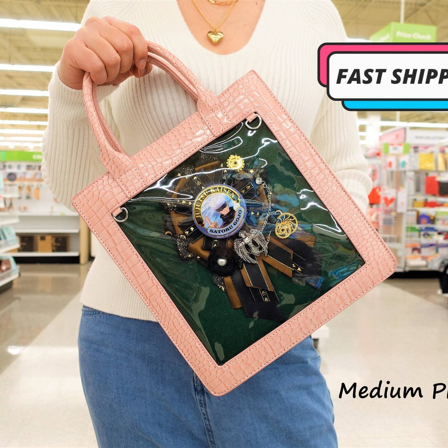 Ita Crossbody Bag with Clear Window for Pin Display Ita Crossbody Bag with Clear Window for Pin Display