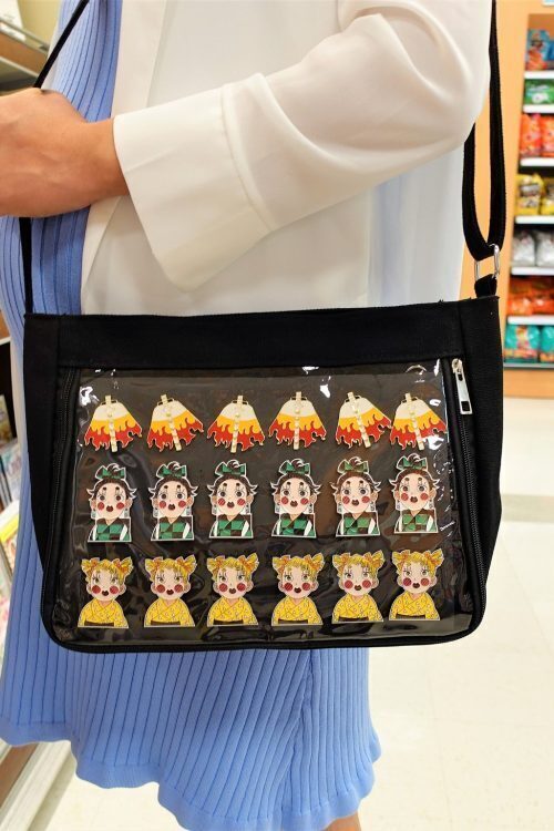 Ita Crossbody Bag with Clear Window for Pin Display