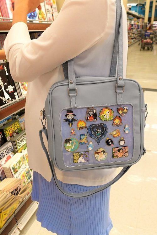 Ita Crossbody Bag with Clear Window for Pin Display