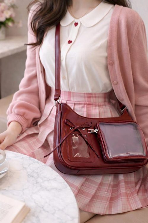 Ita Crossbody Bag with Clear Window for Plushies and Pins