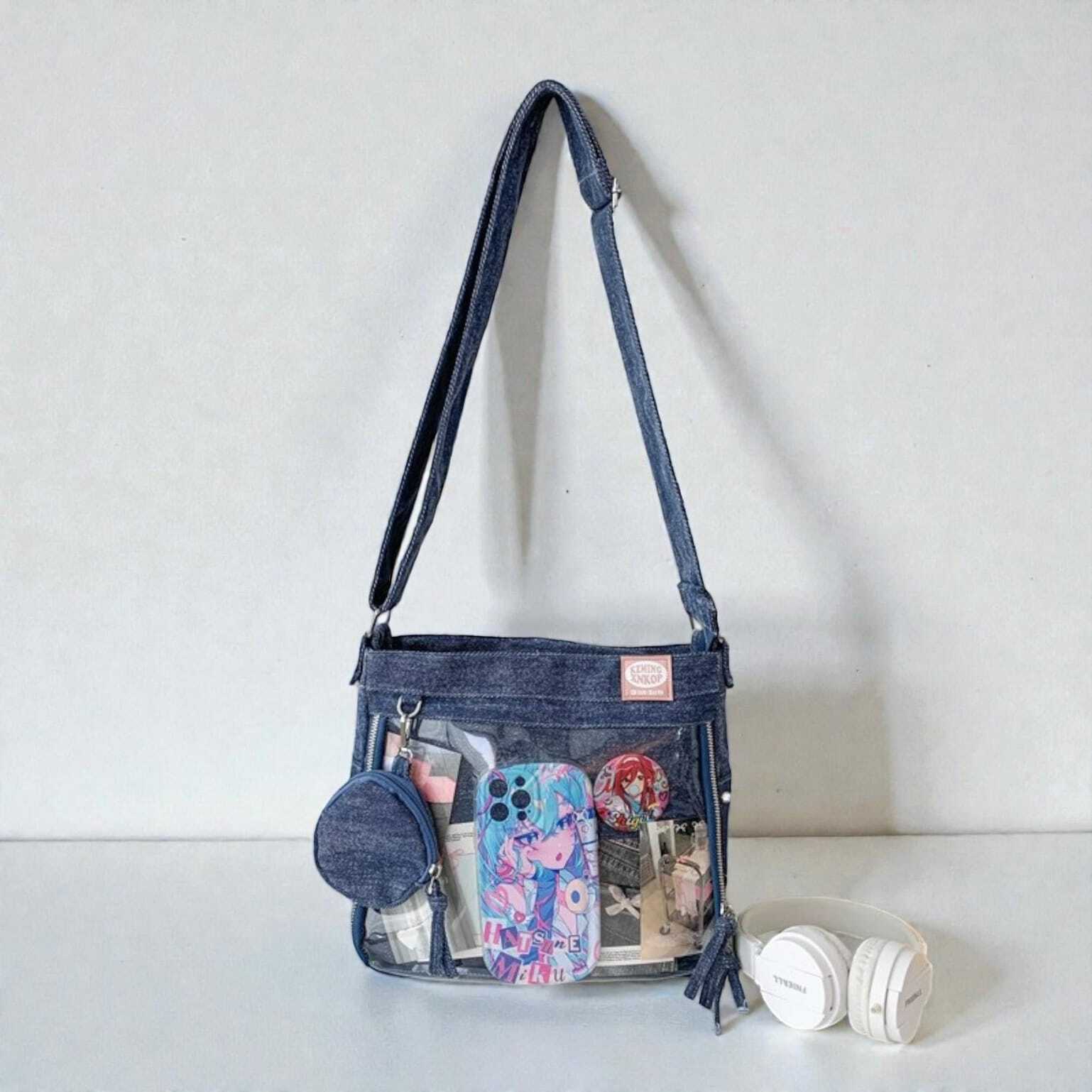 Ita Crossbody Bag with Clear Window for Plushies and Pins Ita Crossbody Bag with Clear Window for Plushies and Pins