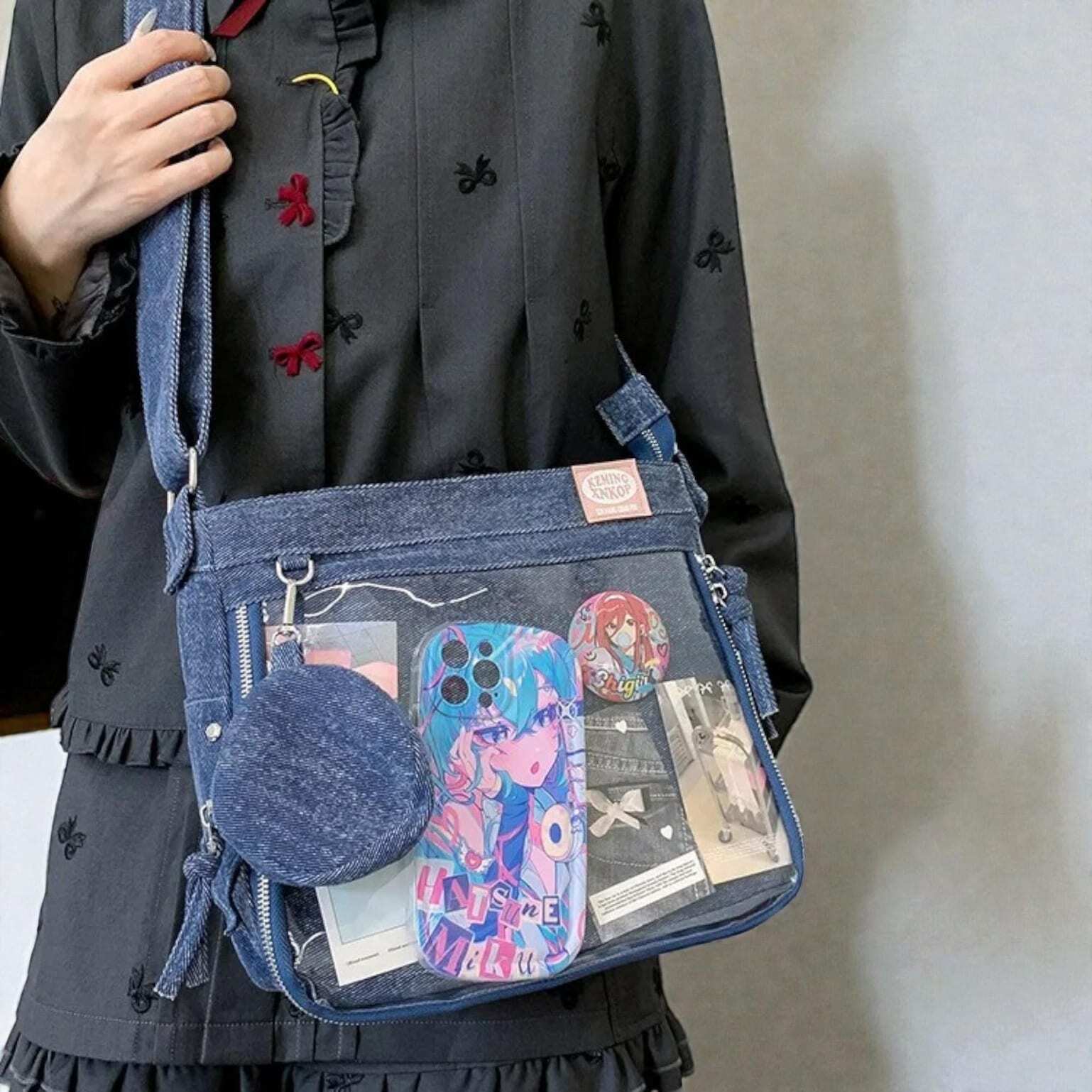 Ita Crossbody Bag with Clear Window for Plushies and Pins Ita Crossbody Bag with Clear Window for Plushies and Pins