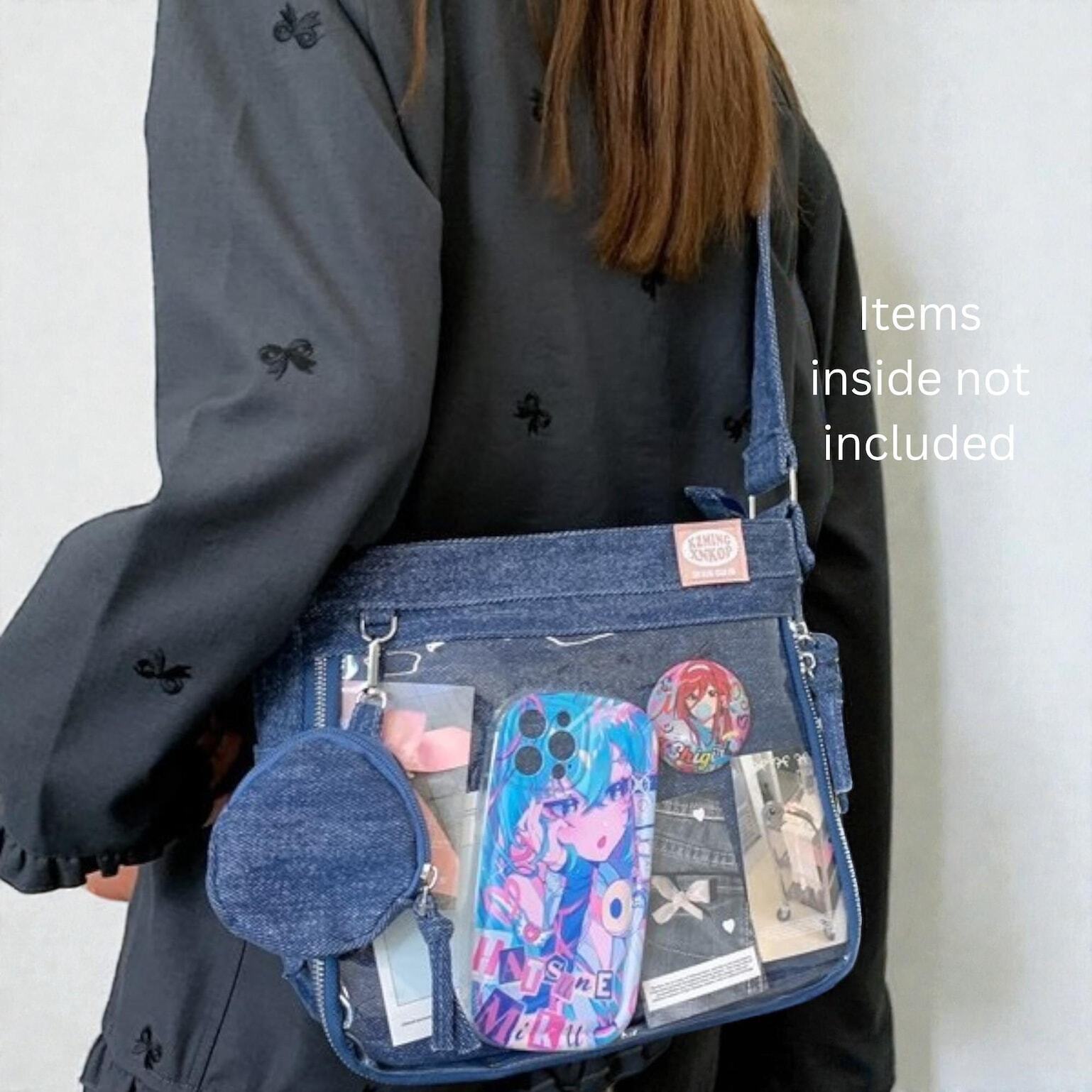 Ita Crossbody Bag with Clear Window for Plushies and Pins Ita Crossbody Bag with Clear Window for Plushies and Pins