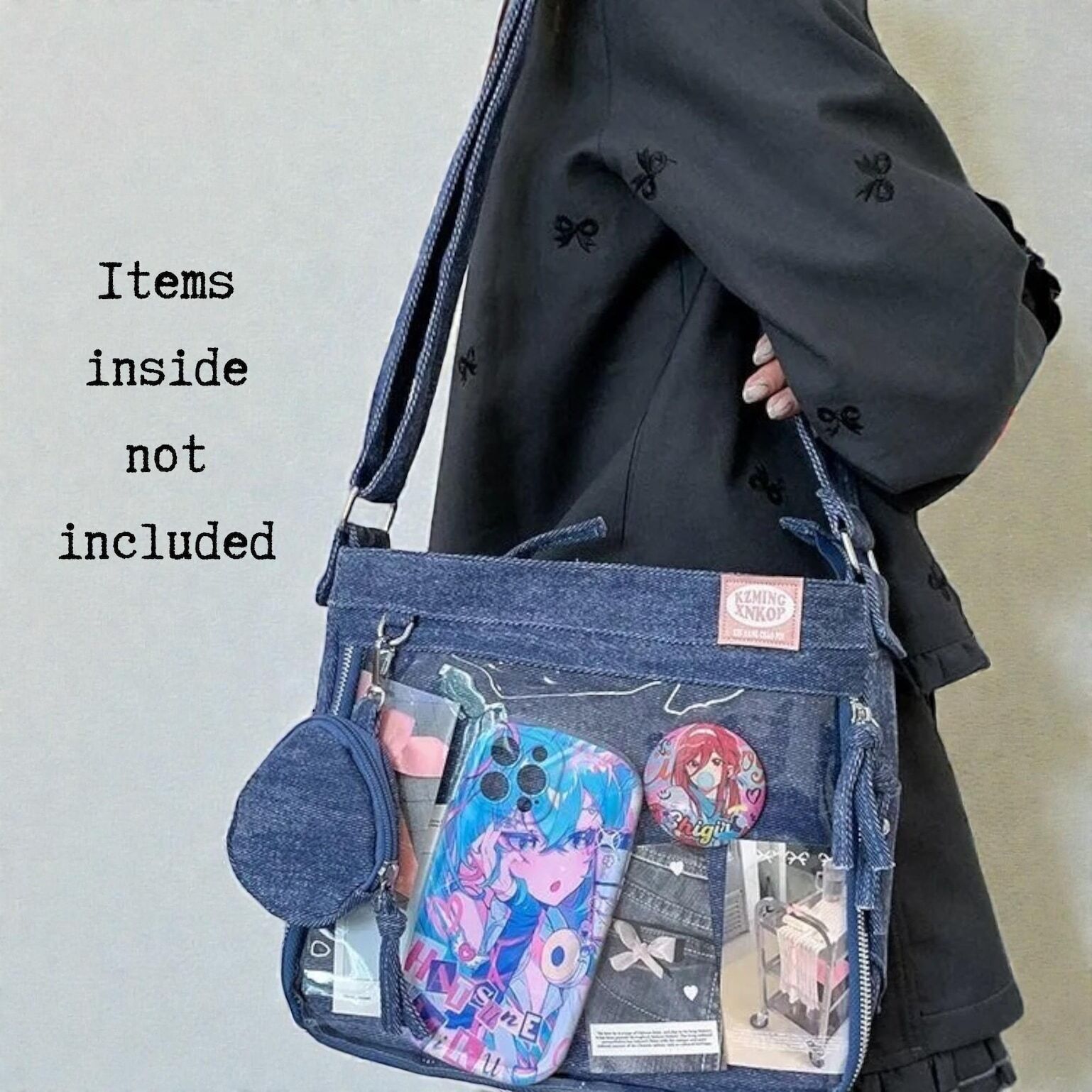 Ita Crossbody Bag with Clear Window for Plushies and Pins Ita Crossbody Bag with Clear Window for Plushies and Pins