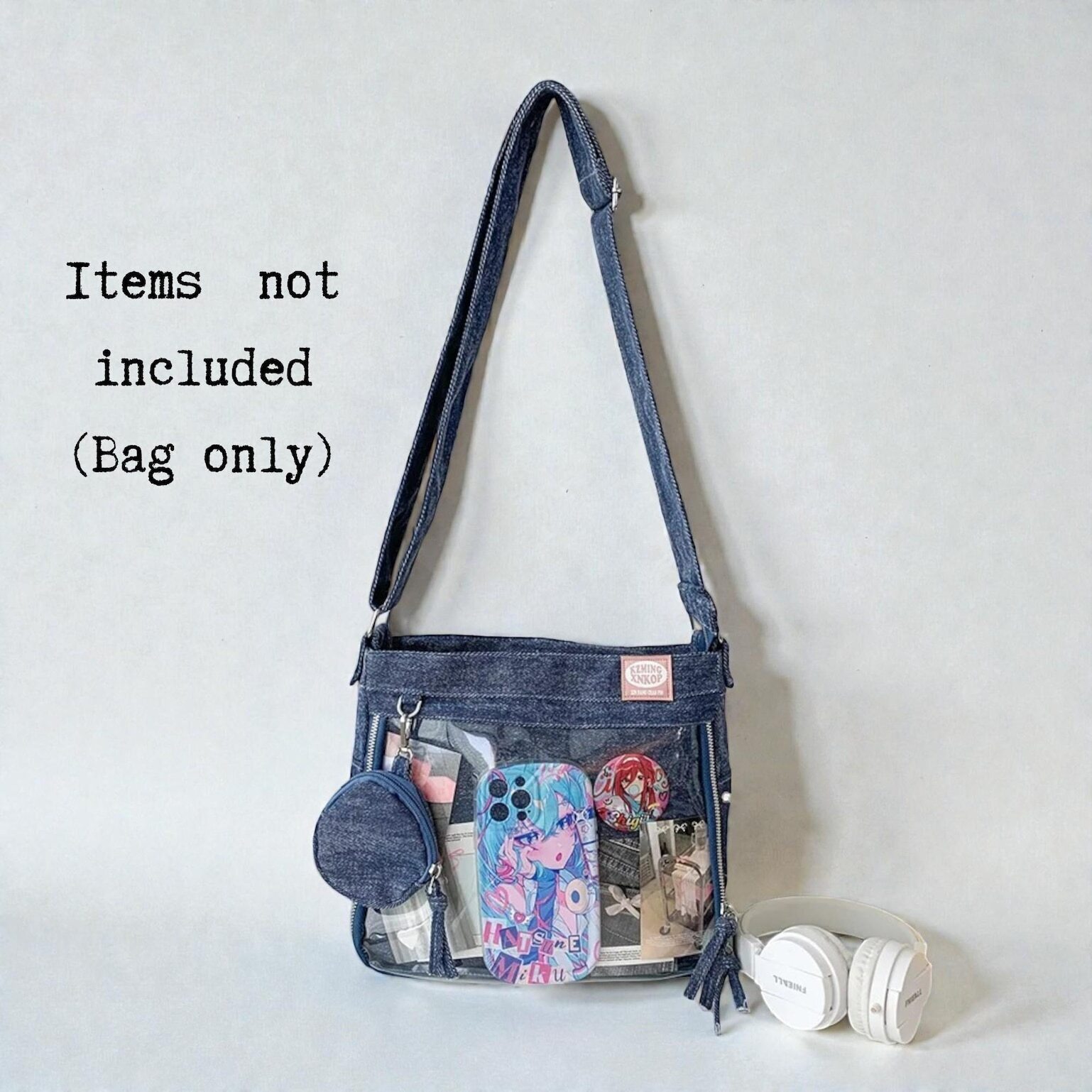 Ita Crossbody Bag with Clear Window for Plushies and Pins Ita Crossbody Bag with Clear Window for Plushies and Pins