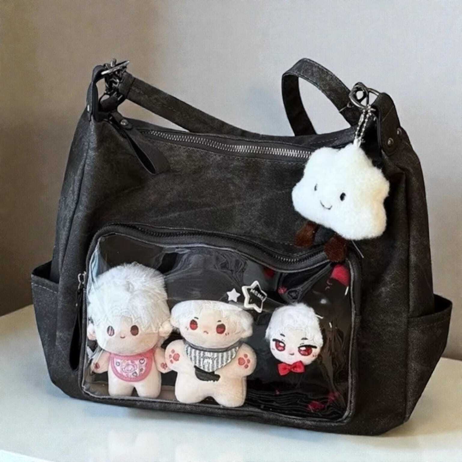 Ita Messenger Bag with Clear Window for Pin Display Ita Messenger Bag with Clear Window for Pin Display