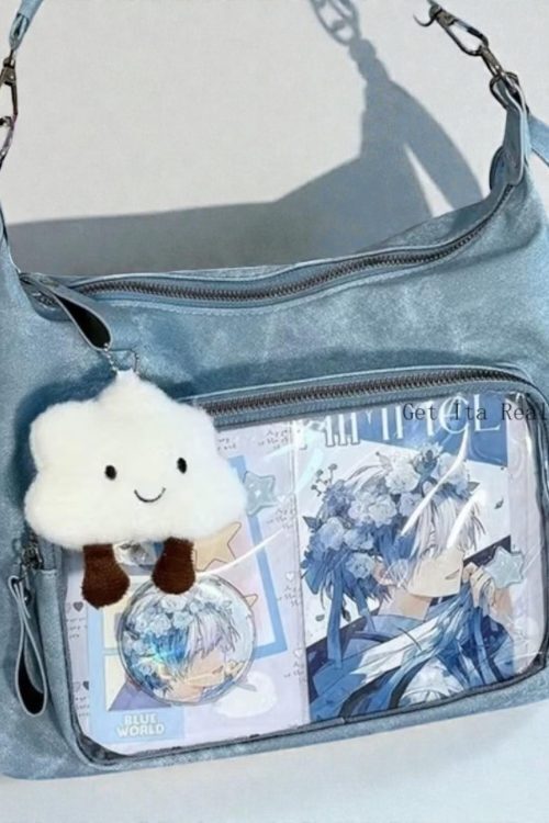 Ita Messenger Bag with Clear Window for Pin Display