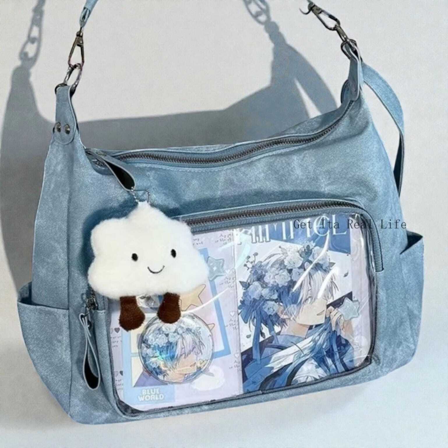 Ita Messenger Bag with Clear Window for Pin Display Ita Messenger Bag with Clear Window for Pin Display