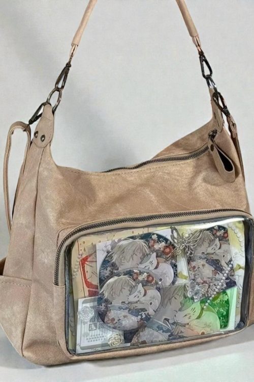 Ita Messenger Bag with Clear Window for Pin Display