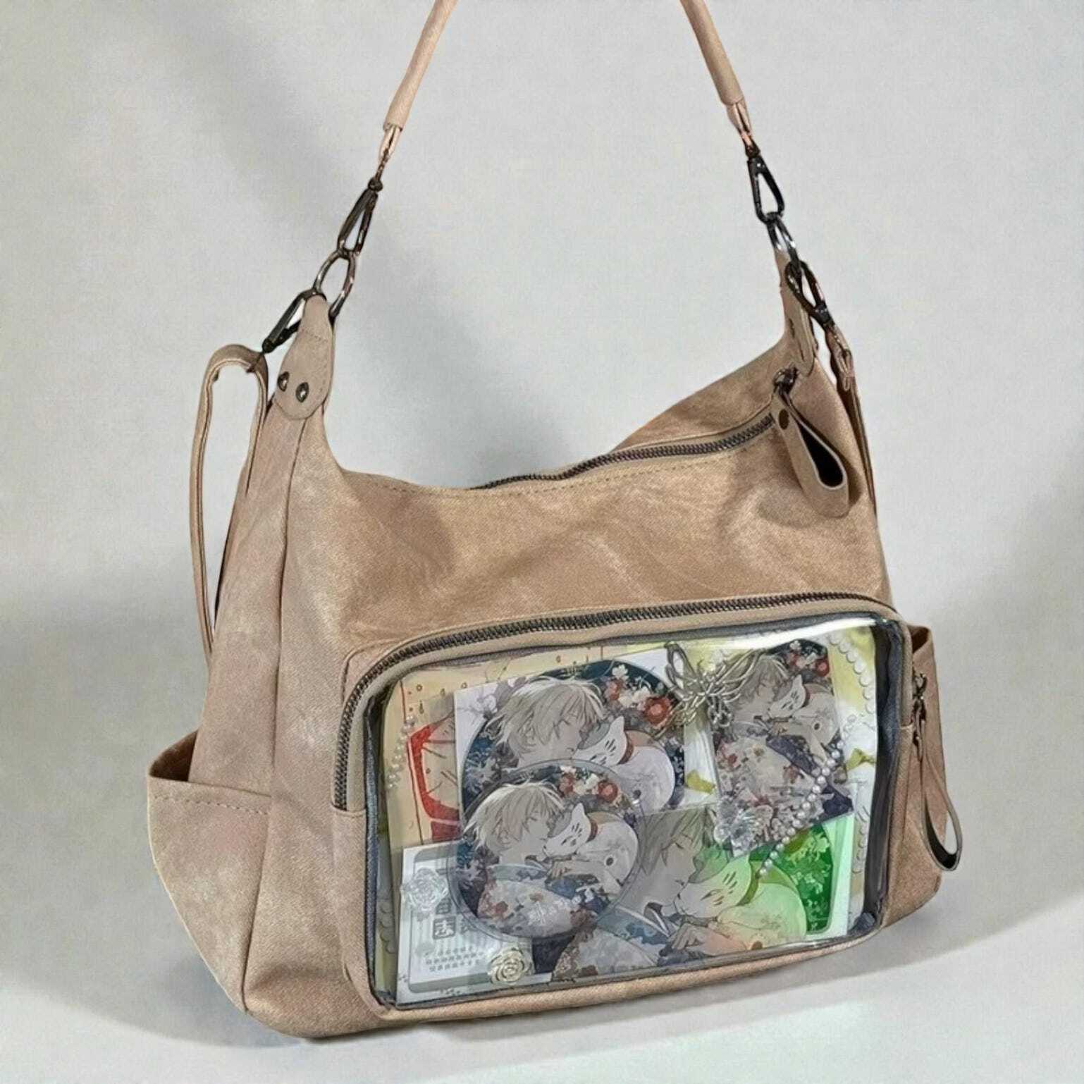 Ita Messenger Bag with Clear Window for Pin Display Ita Messenger Bag with Clear Window for Pin Display