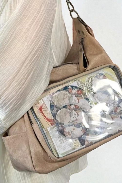 Ita Messenger Bag with Clear Window for Pin Display