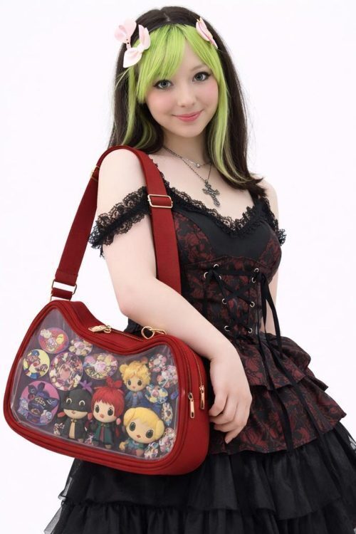 Ita Shoulder Bag with Clear Window for Pin Display