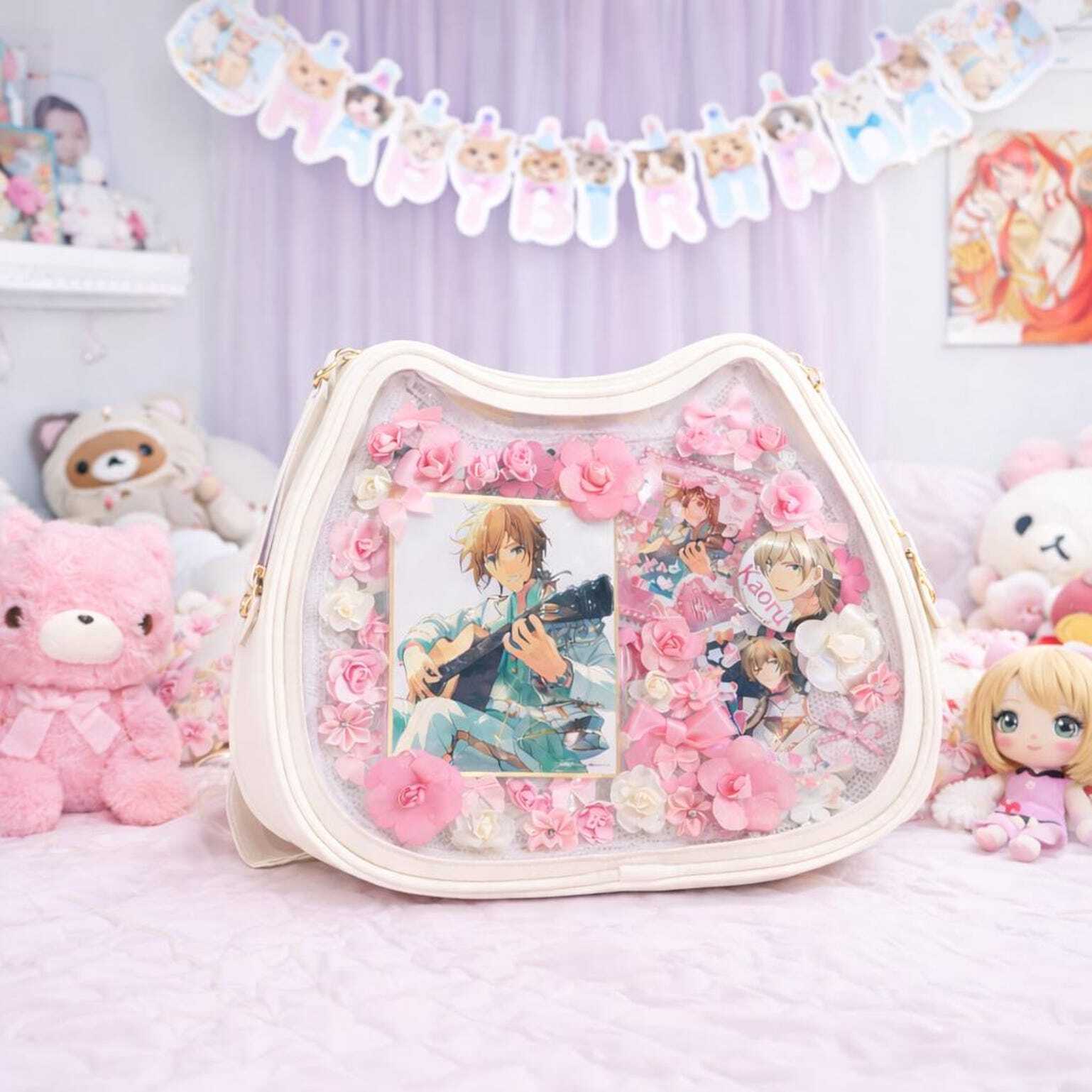 Ita Shoulder Bag with Clear Window for Pin Display Ita Shoulder Bag with Clear Window for Pin Display