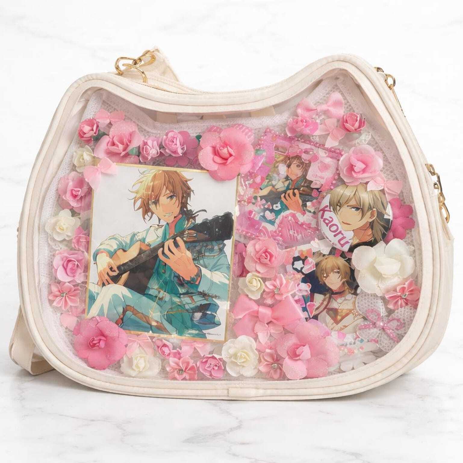 Ita Shoulder Bag with Clear Window for Pin Display Ita Shoulder Bag with Clear Window for Pin Display